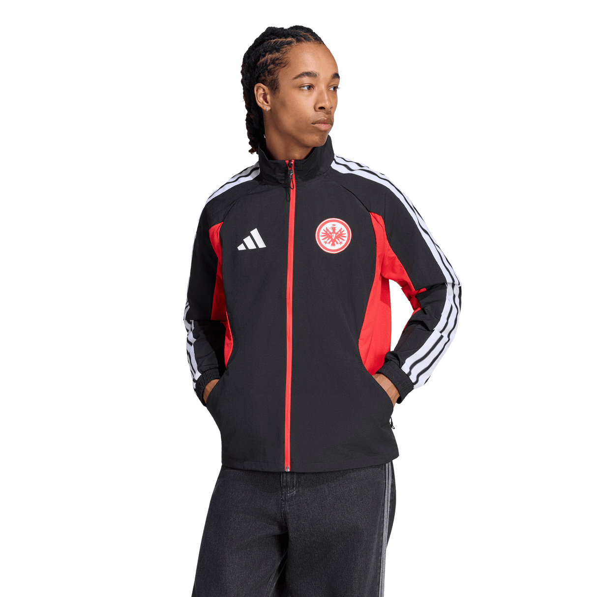 ADIDAS - Eintracht Frankfurt Home Anthem Jacket - Uomo - Black - image 1