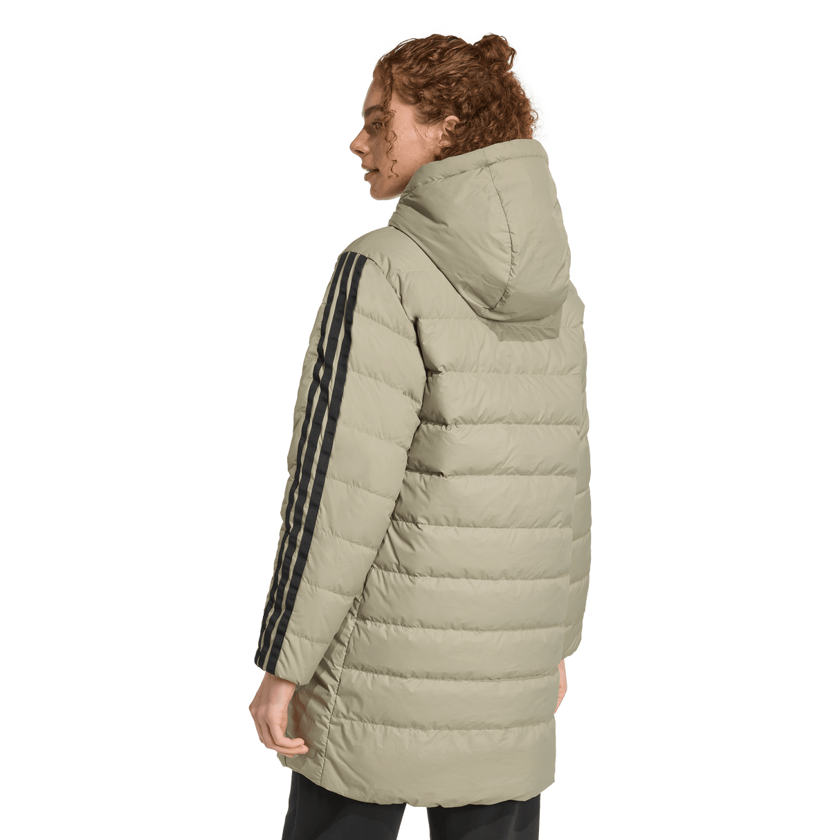 ADIDAS - Parka Imbottito Leggero Con Cappuccio Tecnologia CLIMAWARM E 3 Strisce Essentials. - Donna - Green - image 3