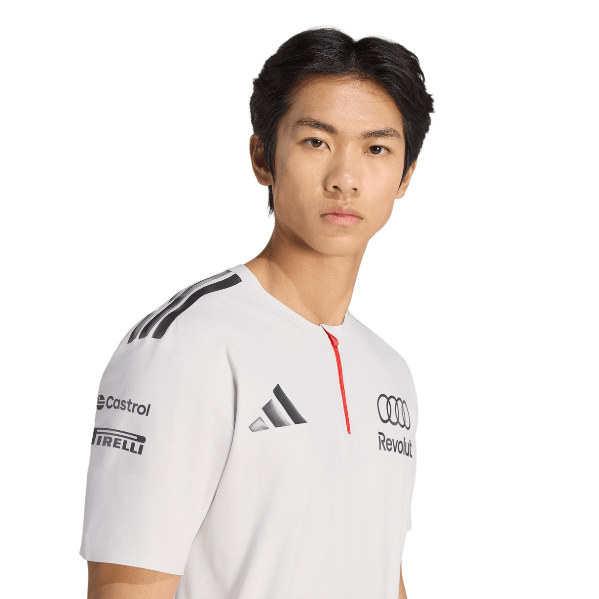 ADIDAS - Audi Revolut Formula One Team 2026 Engineers & Marketing Polo Short Sleeve - Uomo - Grey - image 6