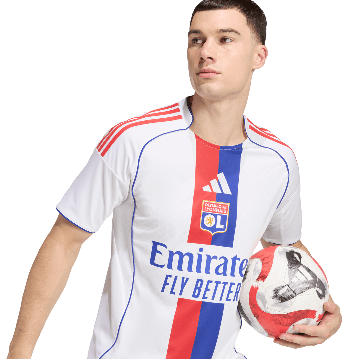 ADIDAS - Maglia Home Olympique Lyonnais 25/26 - Uomo - White - image 7