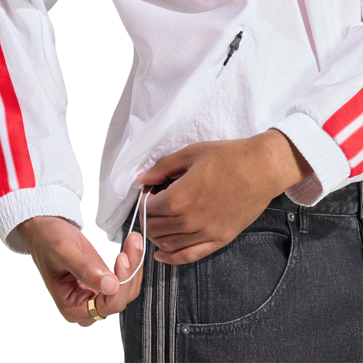 ADIDAS - Olympique Lyonnais Home Anthem Jacket - Uomo - White - image 6