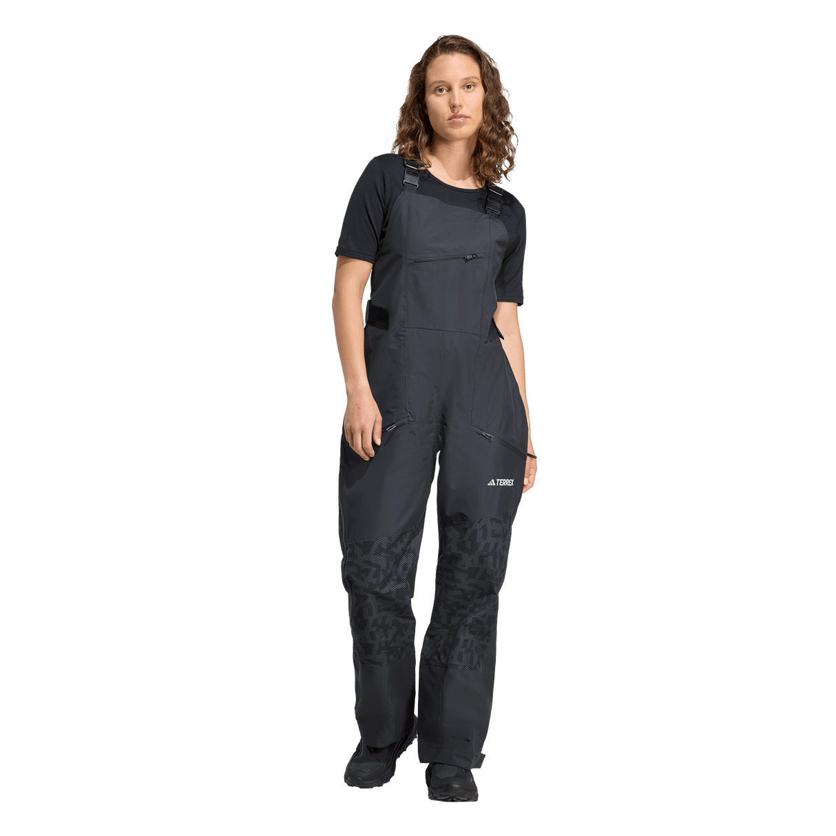 ADIDAS - Pantaloni Con Pettorina TERREX Xperior Hybrid PRIMEKNIT CLIMAPROOF+ - Donna - Black - image 2