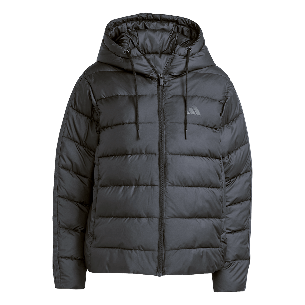 ADIDAS - Essentials CLIMAWARM 3 Stripes Synthetic Down Hooded Jackets - Donna - Black - image 1