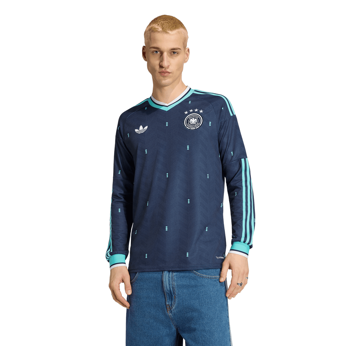 ADIDAS - Germany 26 Away Long Sleeve Jersey - Uomo - Blue - image 3