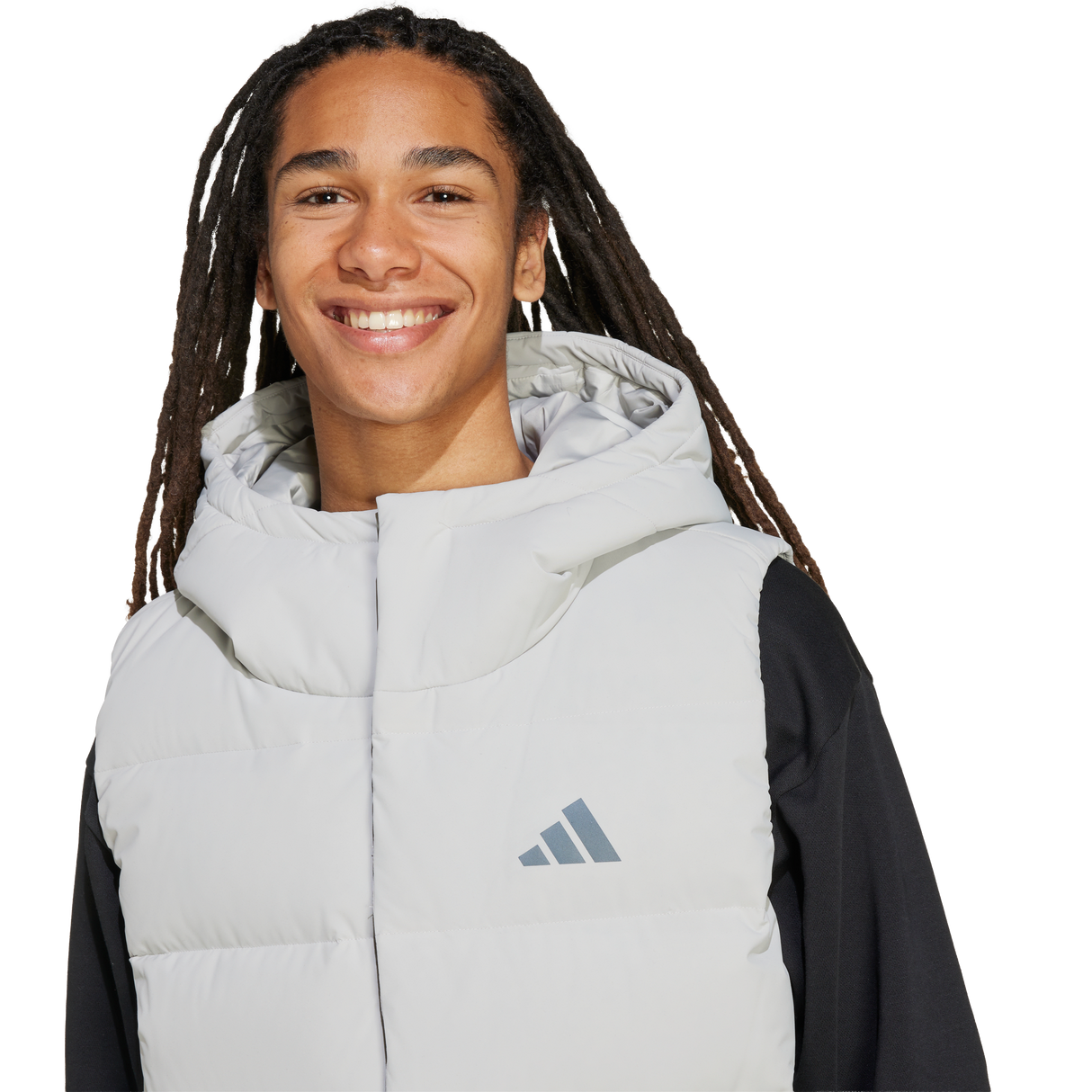 ADIDAS - Gilet In Piumino Con Cappuccio Helionic CLIMAWARM - Uomo - Grey - image 5