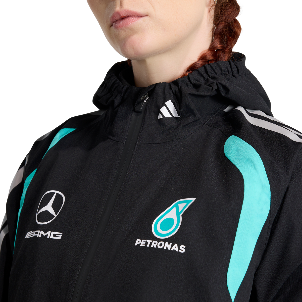 ADIDAS - Mercedes - Amg Petronas Formula 1 Team Mechanics Rain Jacket - Donna - Black - image 5
