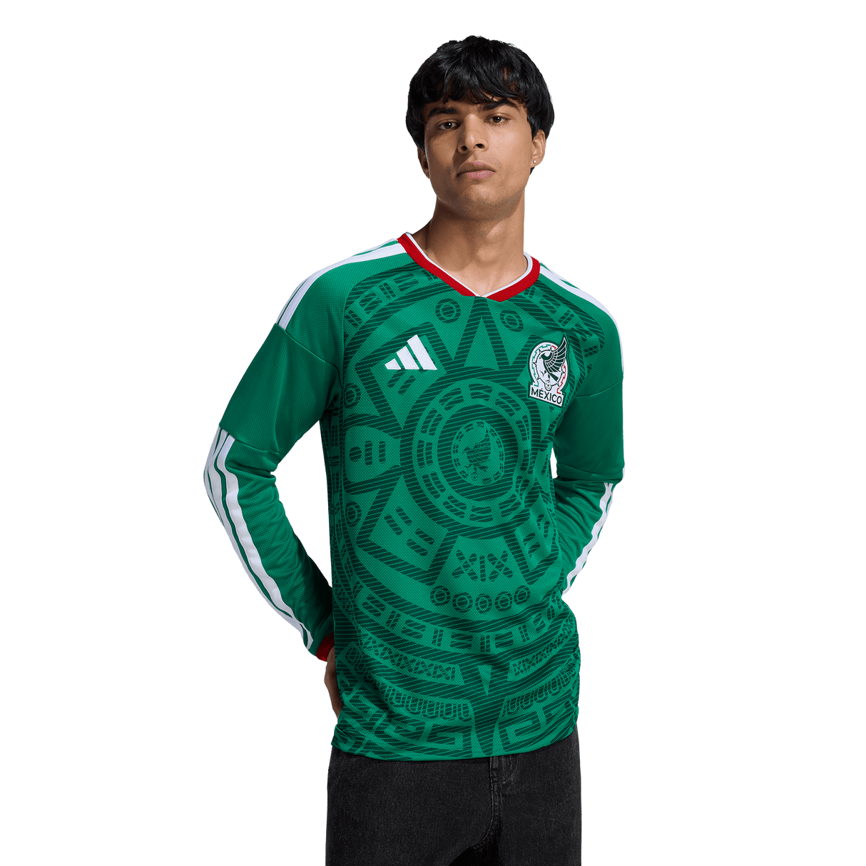 ADIDAS - Maglia Home Long Sleeve Mexico 26 - Uomo - Green - image 3