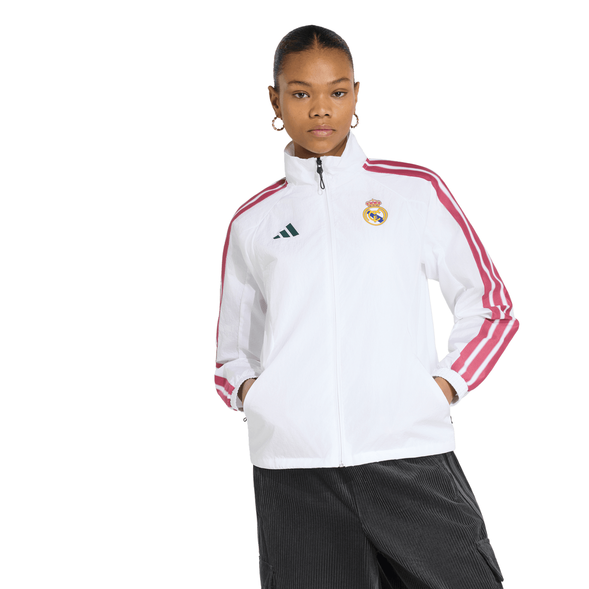 ADIDAS - Real Madrid Home Anthem Jacket - Donna - White - image 2