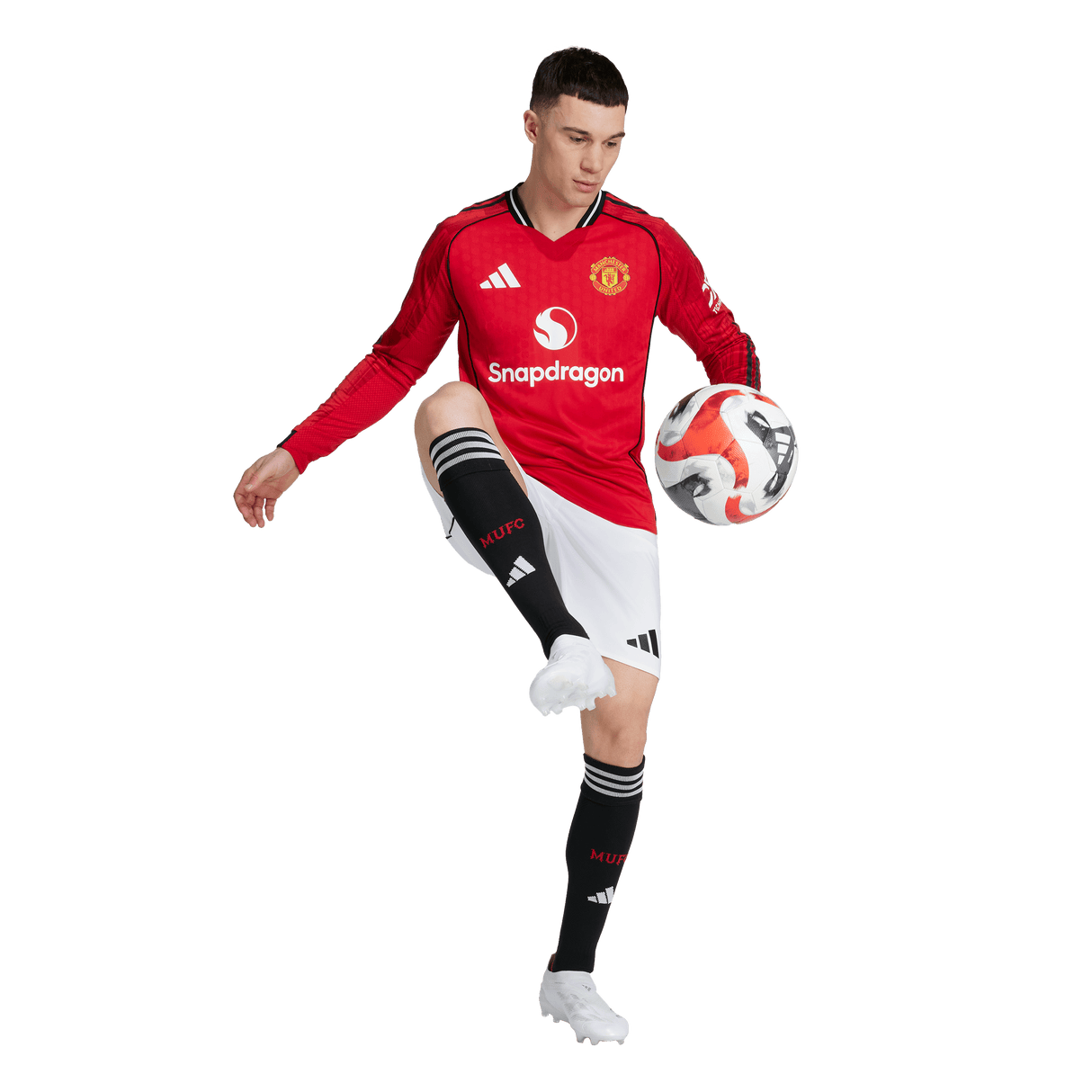 ADIDAS - Maglia Manchester United 25/26 Manica Lunga Home Authentic - Uomo - Red - image 5