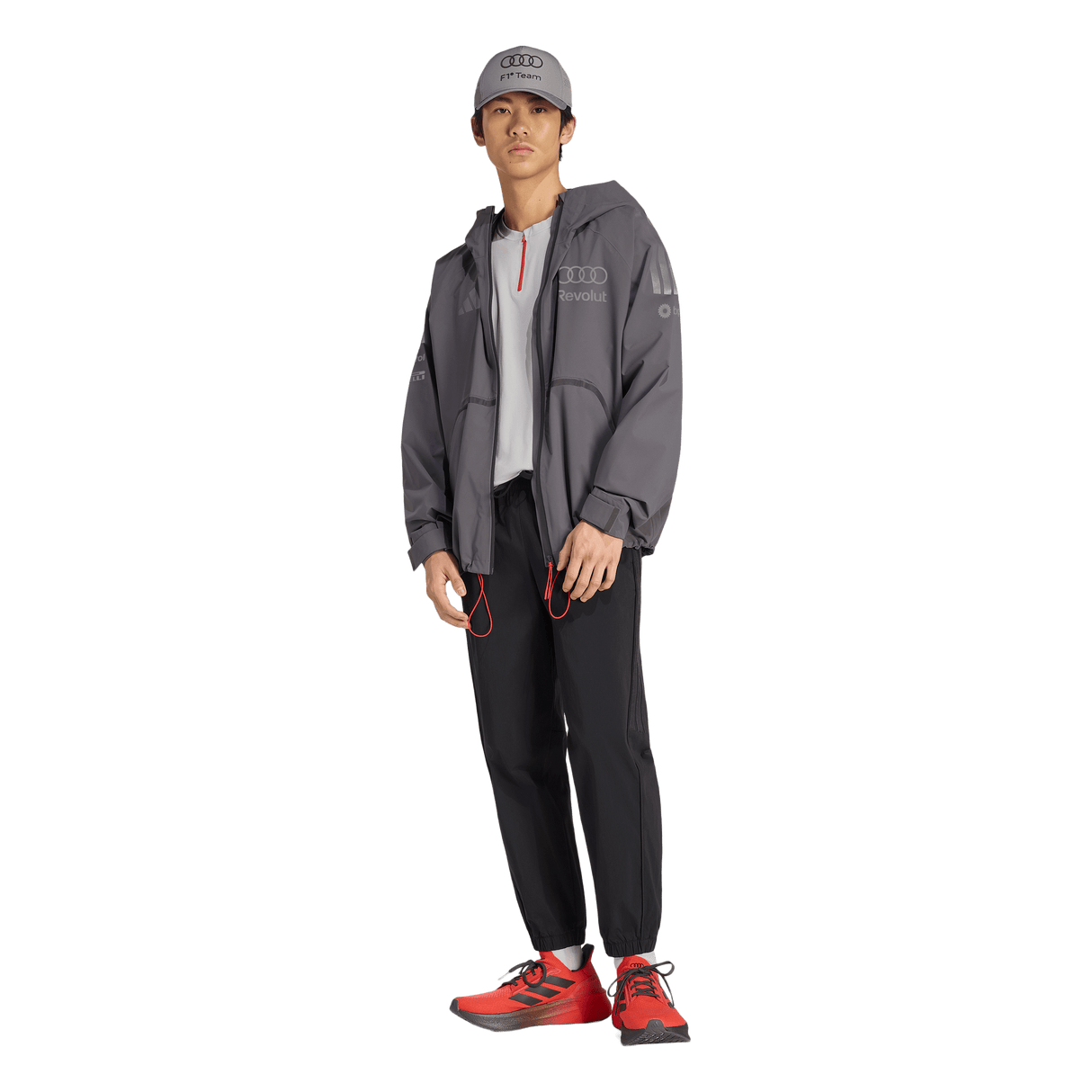 ADIDAS - Audi Revolut Formula One Team 2026 Engineers & Marketing Rain Jacket - Uomo - Black - image 5