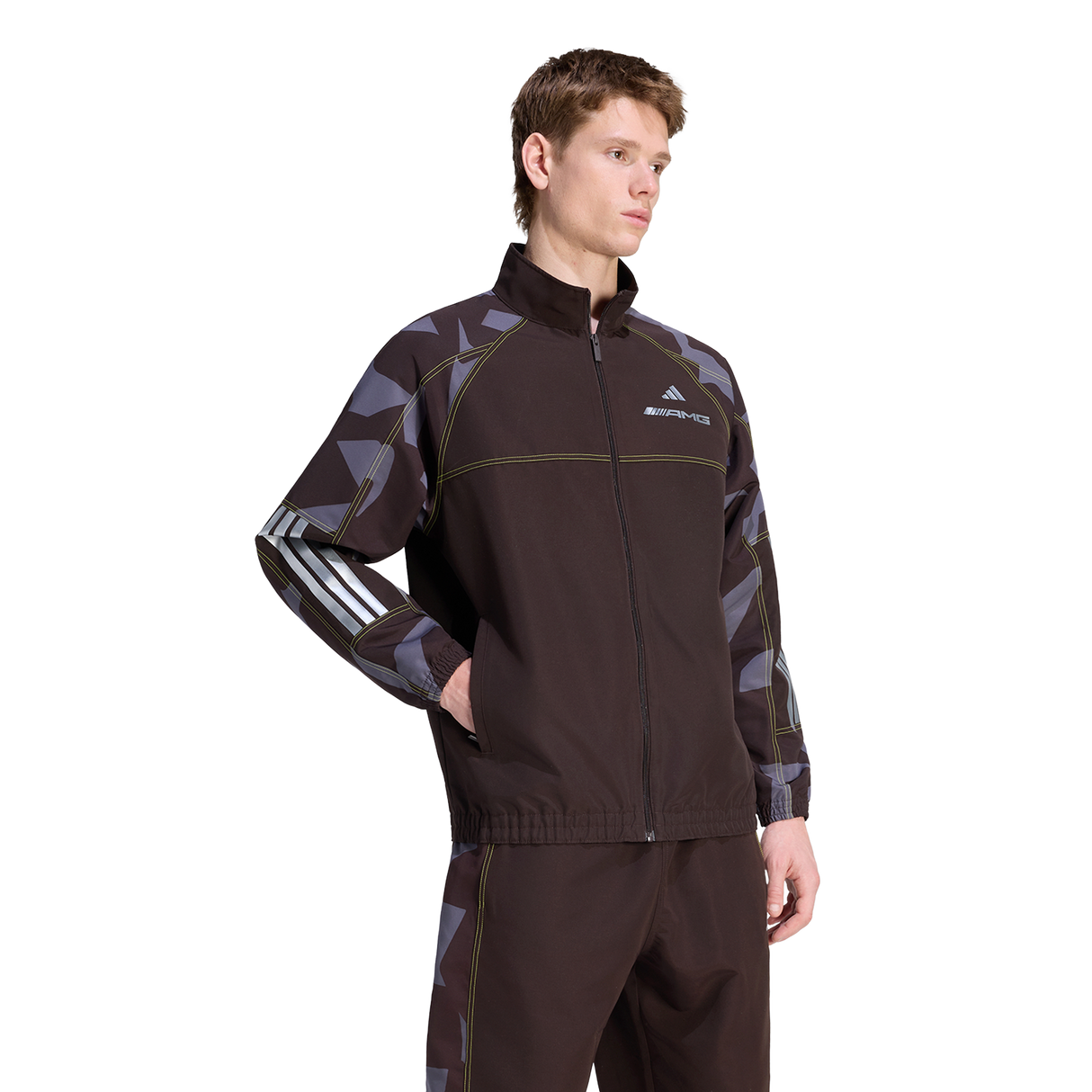 ADIDAS - Amg Camo Woven Track Jacket - Brown - image 4