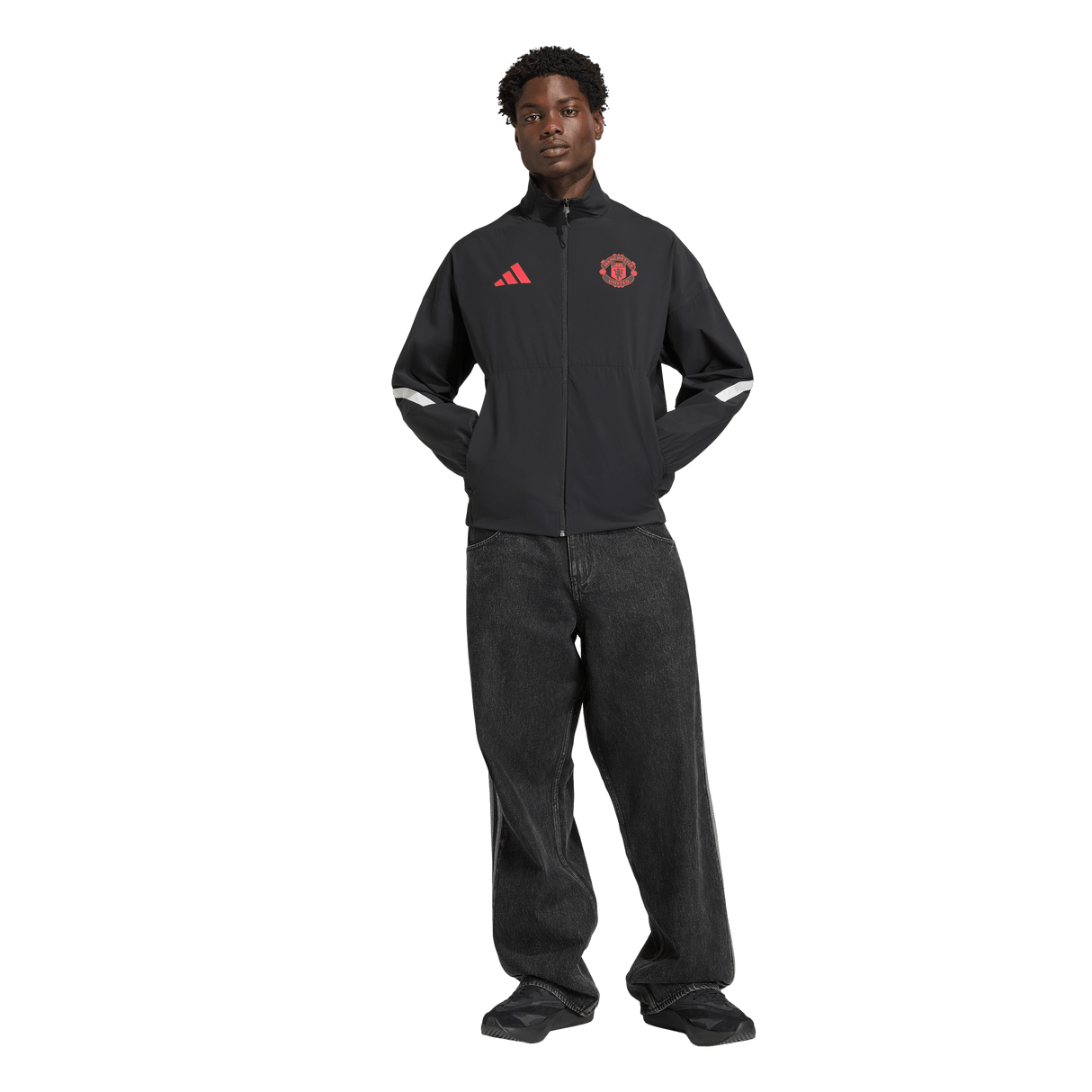 ADIDAS - Manchester United Z.N.E. Anthem Jacket - Uomo - Black - image 5