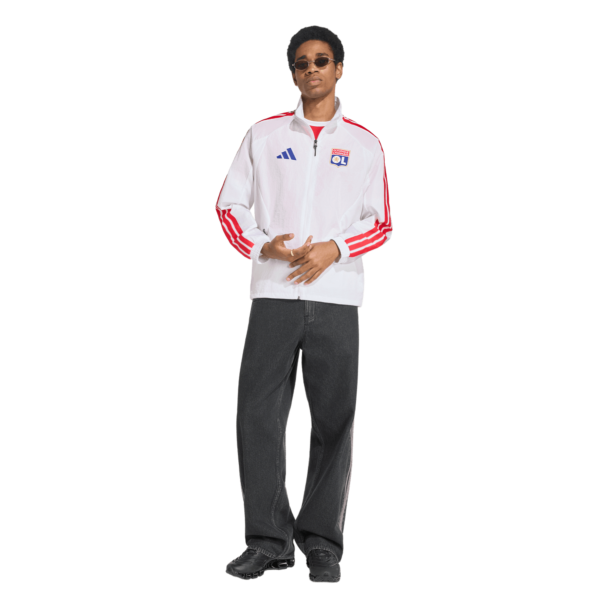 ADIDAS - Olympique Lyonnais Home Anthem Jacket - Uomo - White - image 4