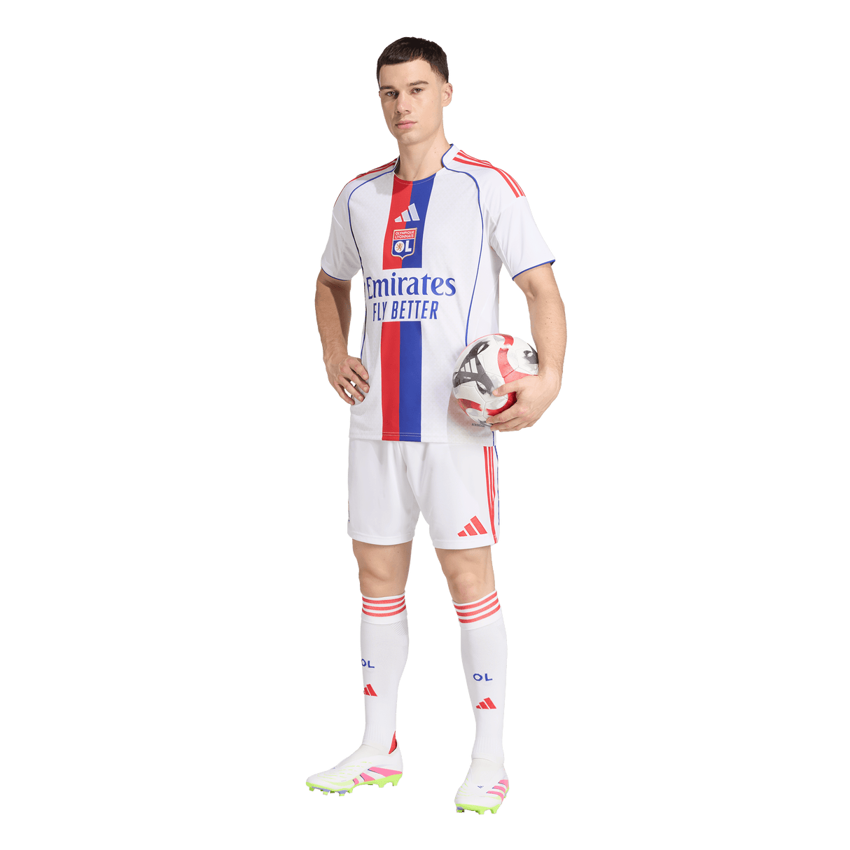 ADIDAS - Maglia Home Olympique Lyonnais 25/26 - Uomo - White - image 6