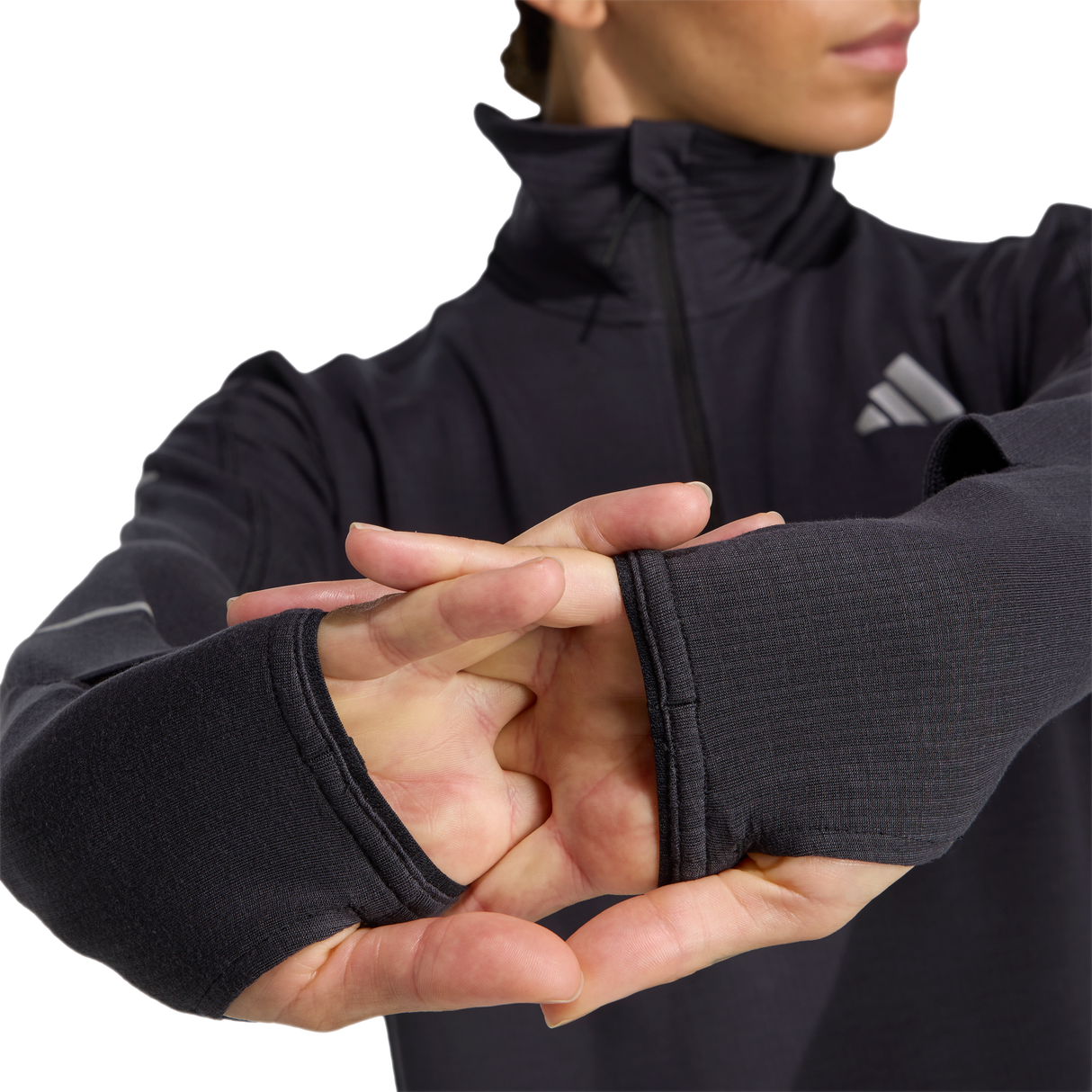 ADIDAS - Maglia Da Running Adi365 CLIMAWARM+ Half Zip - Donna - Black - image 6
