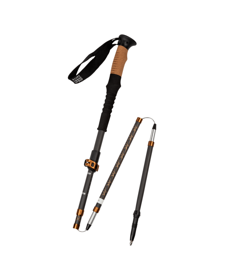ELEMENTERRE - Bastone da trekking pieghevole in carbonio YANBURU