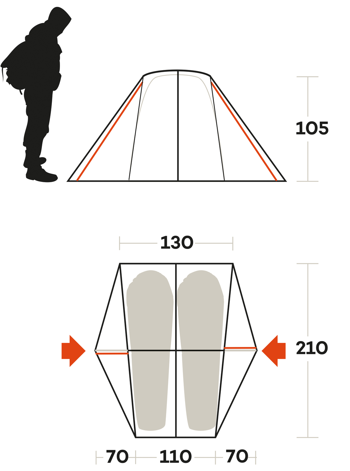 FERRINO - TENDA FUJI 2