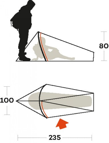 FERRINO SINTESI 1 TENDA MONOPOSTO ULTRALEGGERA BIKEPACKING TREKKING