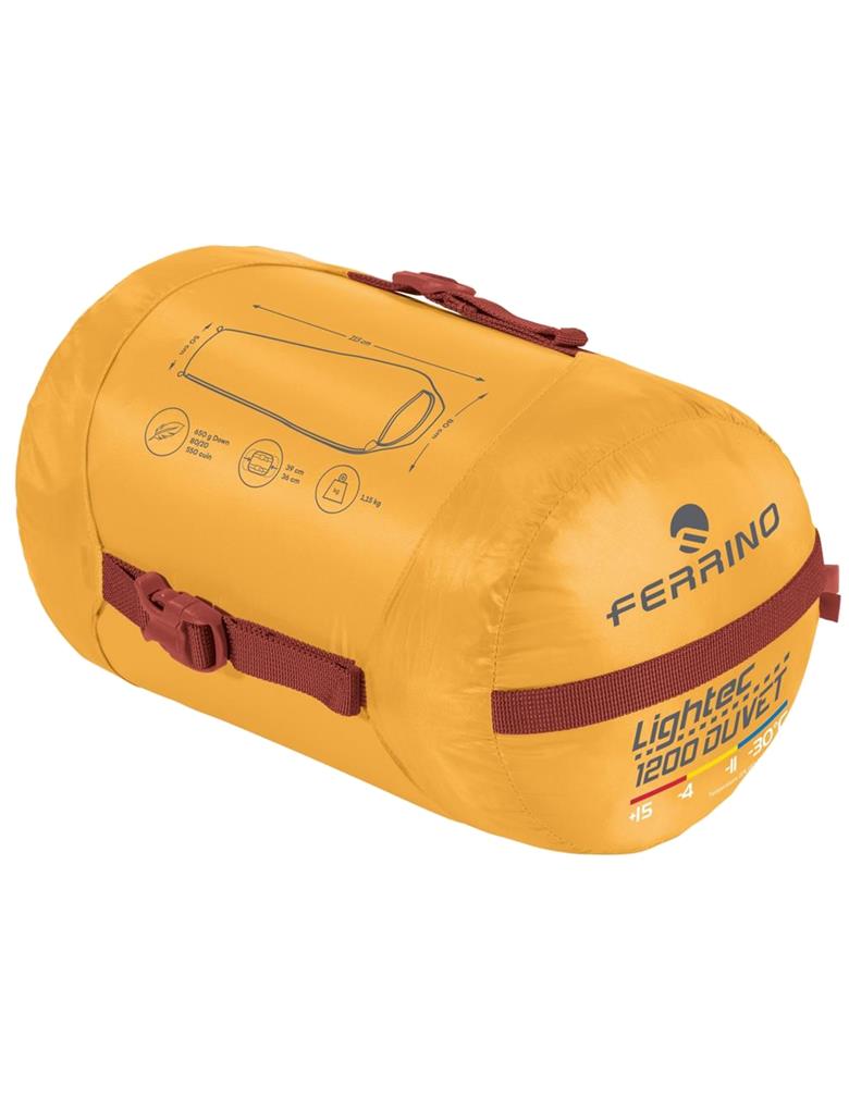 FERRINO LIGHTEC 1200 DUVET RDS DOWN SACCO A PELO ALPINISMO E TREKKING