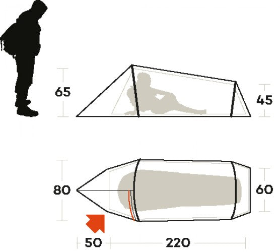 FERRINO SLING 1 TENDA 3 STAGIONI STRUTTURA DOME 3 STAGIONI LEGGERA DA VIAGGIO