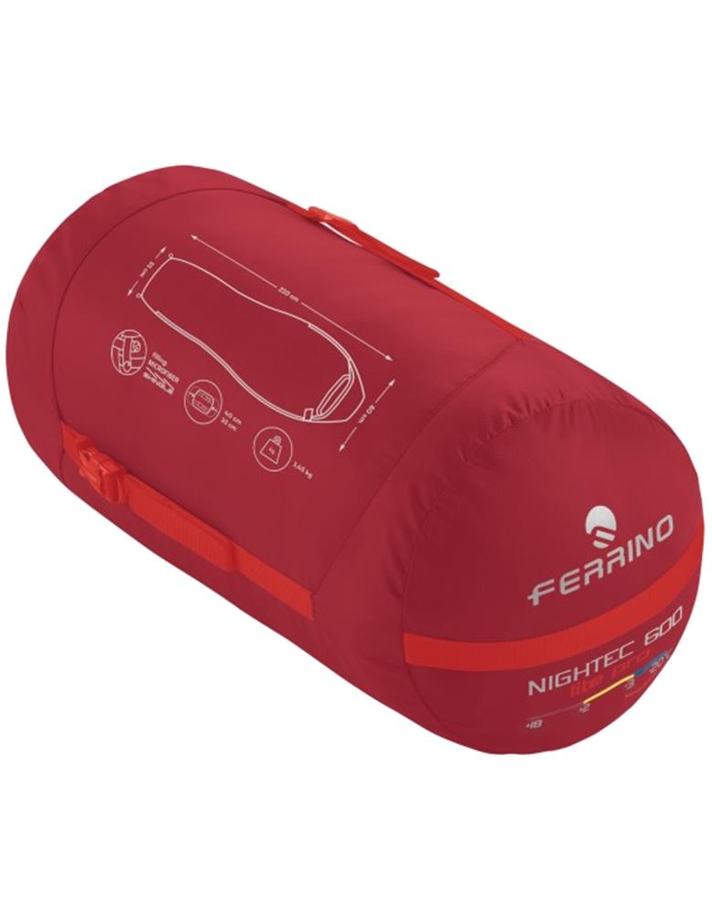 FERRINO NIGHTEC LITE PRO 600 SACCO A PELO SINTETICO TREKKING ALPINISMO (TG L)