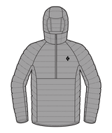 BLACK DIAMOND - M DEPLOY DOWN 0.5 PO HOODY