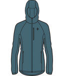 BLACK DIAMOND - W COEFFICIENT STORM FZ HOODY