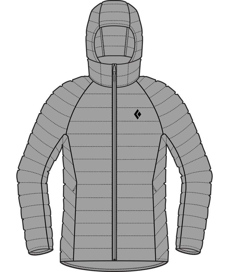 BLACK DIAMOND - W DEPLOY DOWN 0.5 FZ HOODY