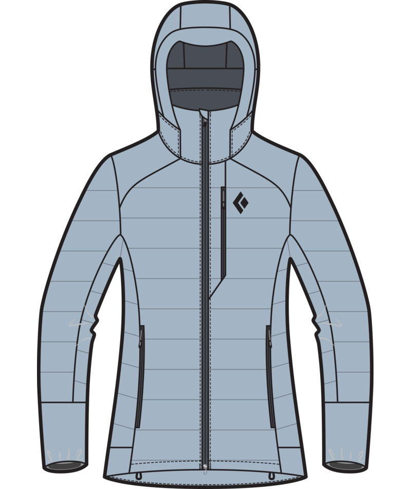 BLACK DIAMOND - W MISSION DOWN 3000 M HOODY