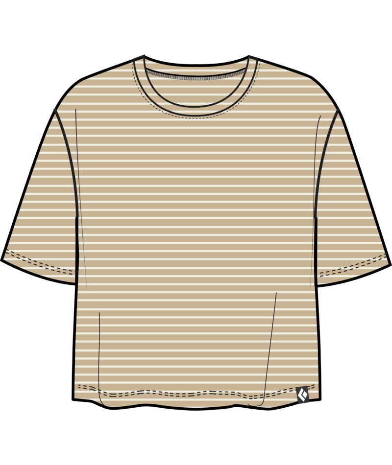 BLACK DIAMOND - W BD STRIPE CROP SS TEE