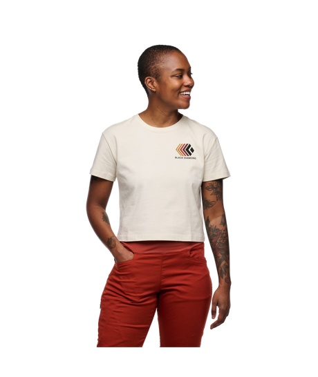 BLACK DIAMOND - W FADED CROP SS TEE