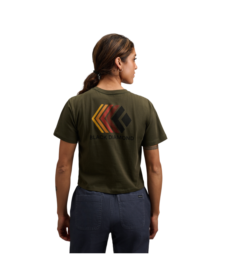 BLACK DIAMOND - W FADED CROP SS TEE