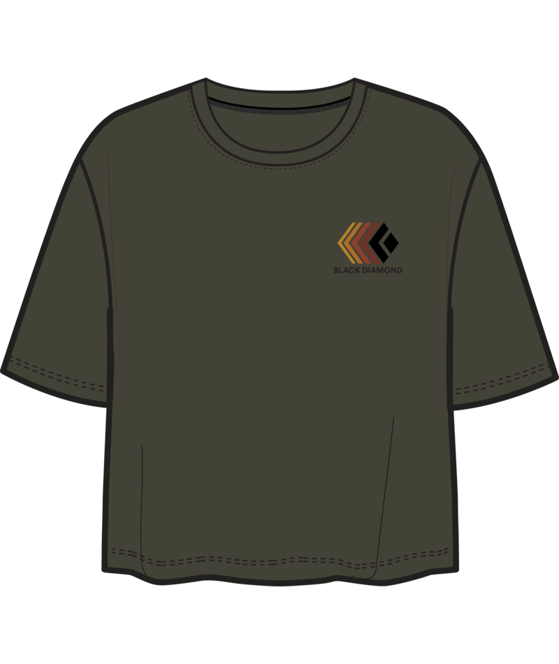 BLACK DIAMOND - W FADED CROP SS TEE