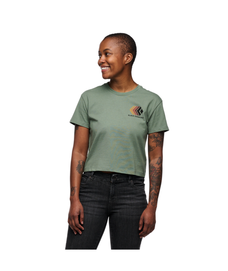 BLACK DIAMOND - W FADED CROP SS TEE