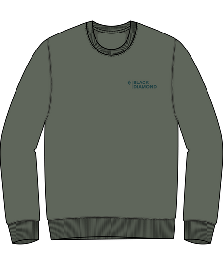 BLACK DIAMOND - M MINI STACKED CREWNECK