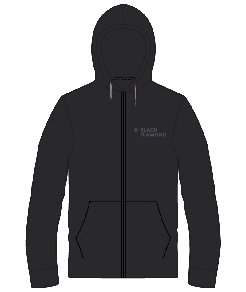 BLACK DIAMOND - M MINI STACKED FZ HOODY