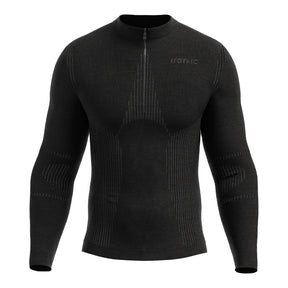 Iron-ic Maglia baselayer 1/2 zip Merino 40 Thermic uomo manica lunga 