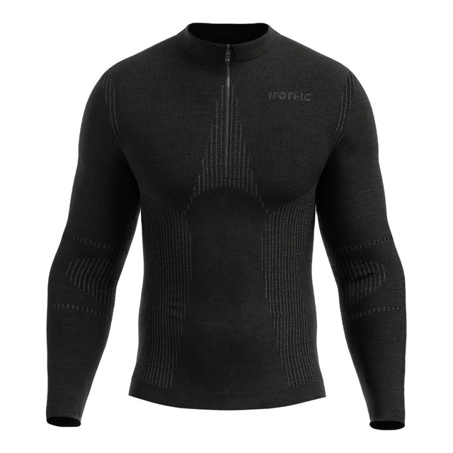 Iron-ic Maglia baselayer 1/2 zip Merino 40 Thermic uomo manica lunga 