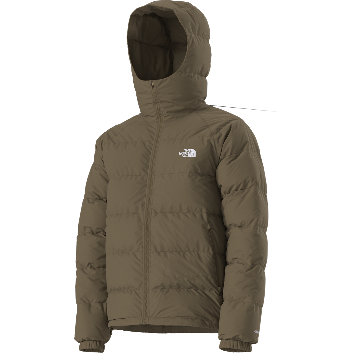 The North Face - Hydrenalite Down Hoodie Caraway Seed da uomo - TNFBLK/BRNNRABL - vista alternativa 2