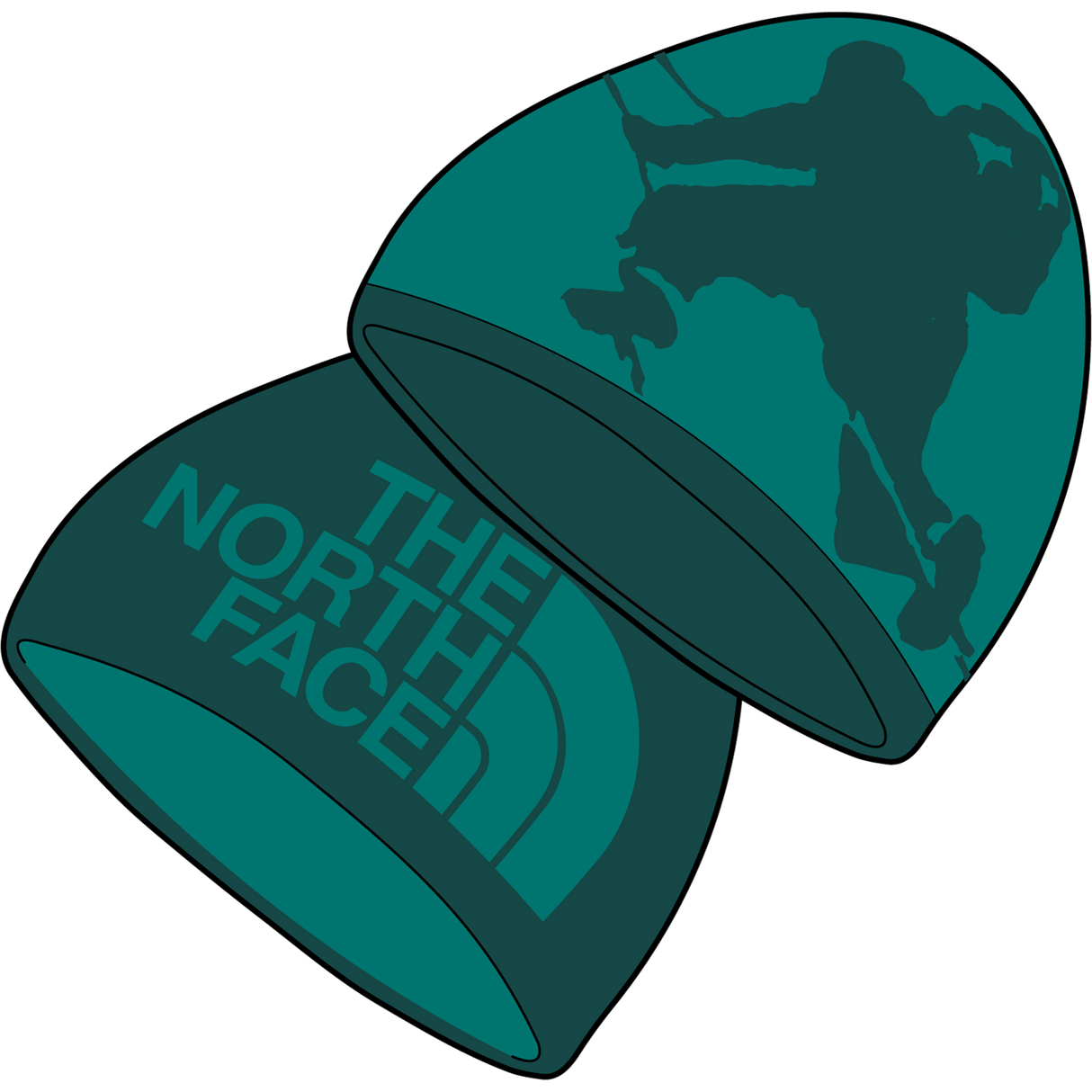 The North Face - Reversible Highline Beanie Tnf Black Tnf Camo unisex - QSLVRGR/VLVTPRP - vista alternativa 10