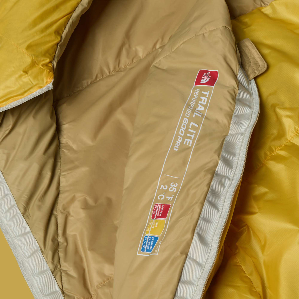 The North Face - Trail Lite Down 35 unisex - TNF Yellow/Khaki Stone/ - vista alternativa 4