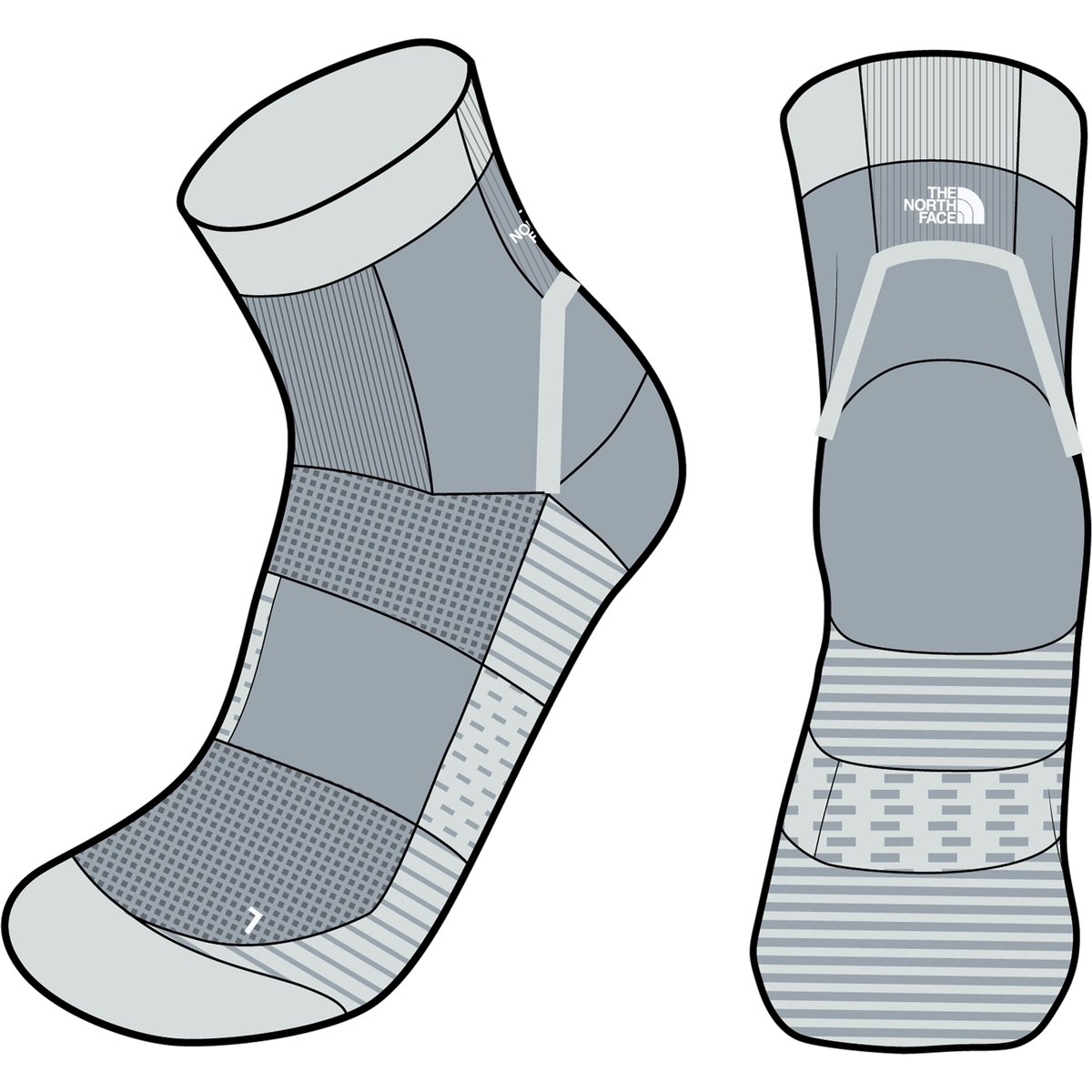 The North Face - Trail Run Quarter Sock unisex - Grey - vista alternativa 10