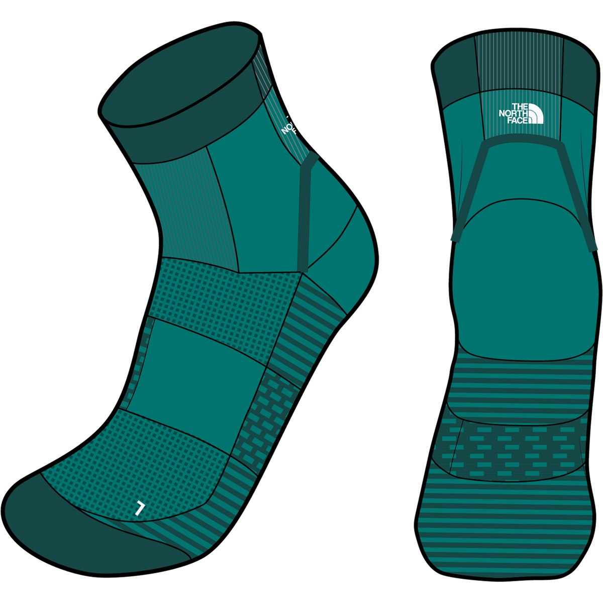The North Face - Trail Run Quarter Sock unisex - Green - vista alternativa 10