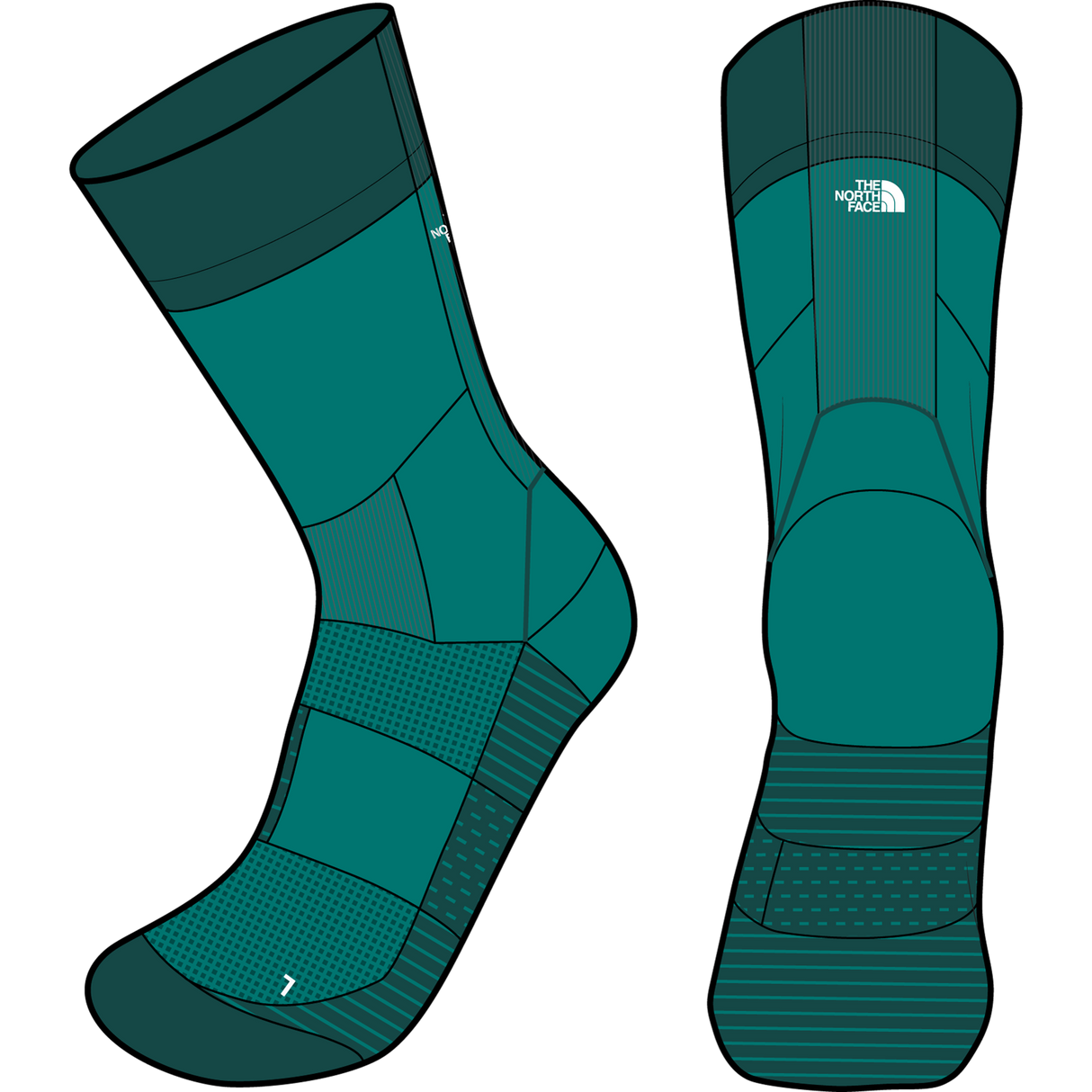 The North Face - Trail Run Sock Crew unisex - Restorative Teal/Pacifi - vista alternativa 10