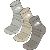 The North Face - Multi Sport Cush Quarter Sock 3P Stone unisex - Grey - vista alternativa 10
