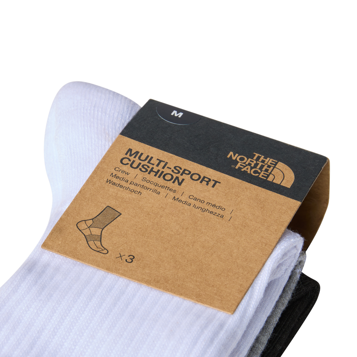 The North Face - Multi Sport Cush Crew Sock 3P Grounded unisex - Black Assorted - vista alternativa 2