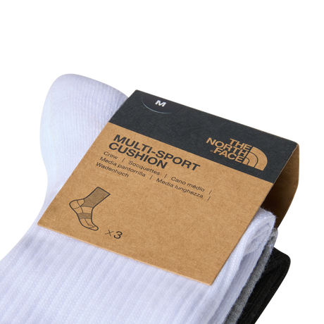 The North Face - Multi Sport Cush Crew Sock 3P Grounded unisex - Black Assorted - vista alternativa 2