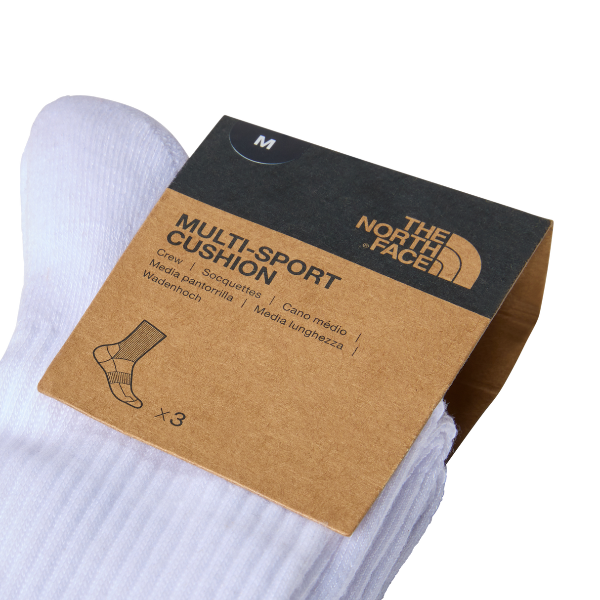 The North Face - Multi Sport Cush Crew Sock 3P Grounded unisex - TNF WHITE - vista alternativa 2
