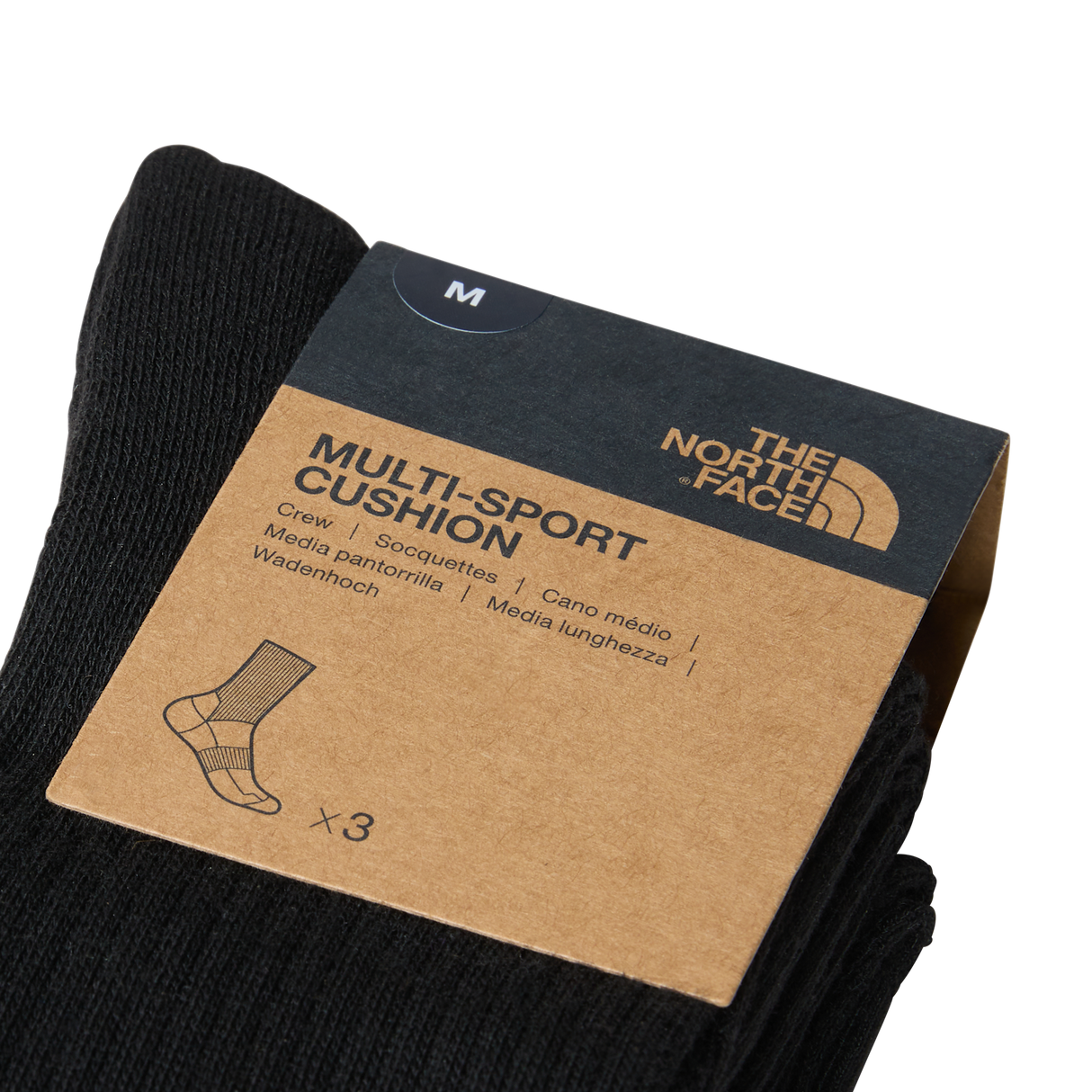 The North Face - Multi Sport Cush Crew Sock 3P Grounded unisex - TNF BLACK - vista alternativa 2