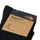The North Face - Multi Sport Cush Crew Sock 3P Grounded unisex - TNF BLACK - vista alternativa 2